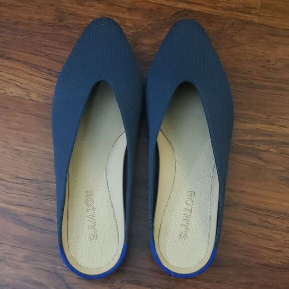 Rothys Womens Classic Navy Mules Size 7.5 - Picture 2 of 6